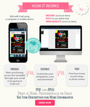 Load image into Gallery viewer, Pool party invite, printable summer birthday party invitation, editable template, A707