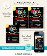 Load image into Gallery viewer, Pool party invite, printable summer birthday party invitation, editable template, A707