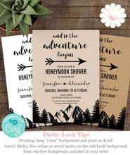 Load image into Gallery viewer, Honeymoon Shower Invitation, editable template, A315