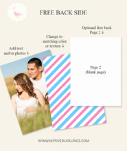 Load image into Gallery viewer, Gender Reveal Invitation, Blue or Pink balloons printable editable template, A311