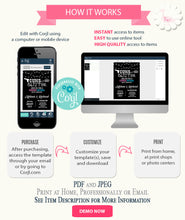 Load image into Gallery viewer, Guns or Glitter Gender Reveal, printable invitation, editable template, A710