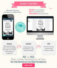 Load image into Gallery viewer, Honeymoon Shower Invitation, editable template, A315