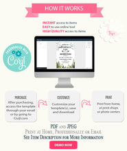 Load image into Gallery viewer, Honeymoon Shower Invitation, print or email, editable template, A316