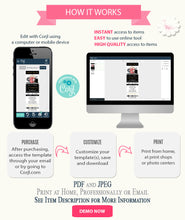 Load image into Gallery viewer, Movie Night ticket, printable birthday party invitation, editable template, A706