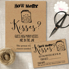 Load image into Gallery viewer, How many kisses are in the jar, printable game, digital files, instant download, G108