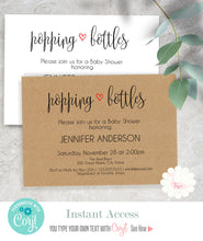Load image into Gallery viewer, Baby Shower Invitation, editable template, A103