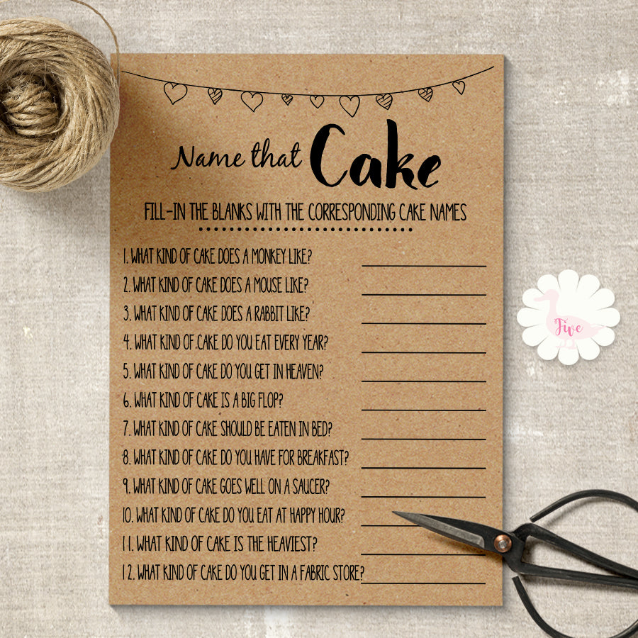 Bridal Shower game, Name that Cake, printable digital file, instant do – My Five Ducklings bridal-shower-game-name-that-cake-printable-digital-file-instant-do-my-five-ducklings