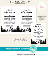 Load image into Gallery viewer, Honeymoon Shower Invitation, editable template, A315
