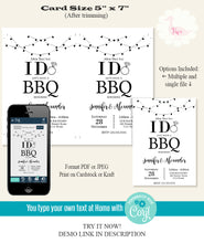Load image into Gallery viewer, I do BBQ Invitation, after they say I do, printable self-editable template, A303
