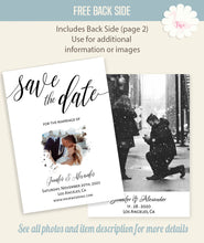 Load image into Gallery viewer, Save the Date with photo, editable template, A314