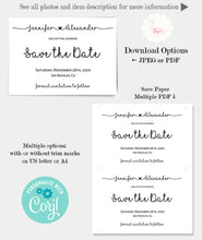 Load image into Gallery viewer, Minimalist Save the Date self-editable template, A318