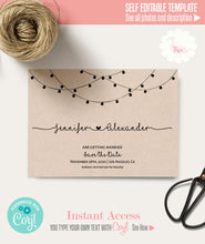 Load image into Gallery viewer, Save the Date card, instant download, editable template, A319