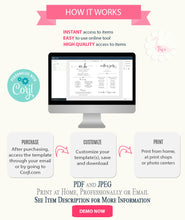 Load image into Gallery viewer, Printable Wedding program, editable template, A503