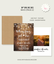 Load image into Gallery viewer, Nothing Fancy, Just Love wedding reception invitation, printable self-editable template, A801