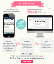 Load image into Gallery viewer, Engagement party Invitation, we are getting married invite, editable template, A102