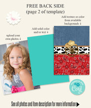 Load image into Gallery viewer, Western Birthday party Invitation, print or email, self-editable template, A704