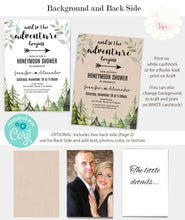 Load image into Gallery viewer, Honeymoon Shower Invitation, print or email, editable template, A316
