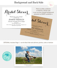 Load image into Gallery viewer, Bridal Shower Invitation, editable template, A101
