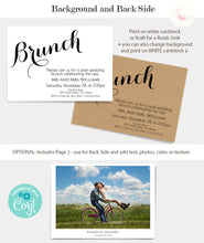 Load image into Gallery viewer, Brunch Invitation, post-wedding celebration, editable template, A104
