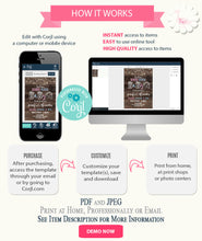 Load image into Gallery viewer, Gender Reveal BaByQ, printable invitation, editable template, A711
