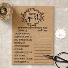 Load image into Gallery viewer, Bridal Shower Game, Find The Guest, printable digital file, instant download, G106
