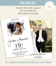 Load image into Gallery viewer, Elopement Wedding Celebration invitation, printable editable template, A310
