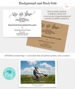 Post-wedding celebration invitation, printable, editable template, A606