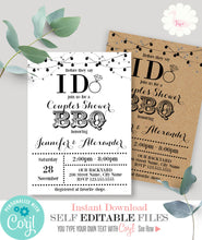 Load image into Gallery viewer, I do bbq invitation, couples shower, printable template, A301
