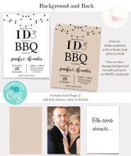 Load image into Gallery viewer, I do BBQ Invitation, after they say I do, printable self-editable template, A303
