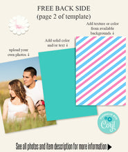 Load image into Gallery viewer, Gender Reveal BaByQ, printable invitation, editable template, A711
