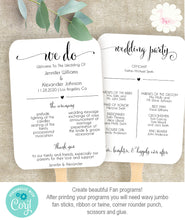 Load image into Gallery viewer, Printable Wedding program, editable template, A503
